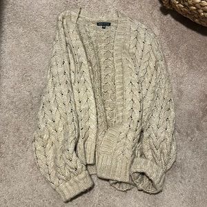 Chunky tan oversized cardigan